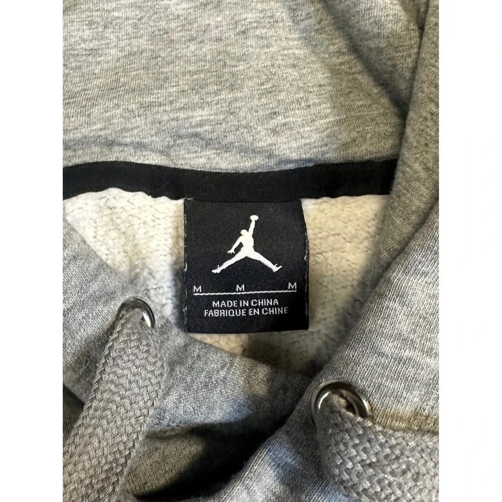 Jordan Jumpman Pullover Hoodie Mens Medium Heather Grey Black 437218-063